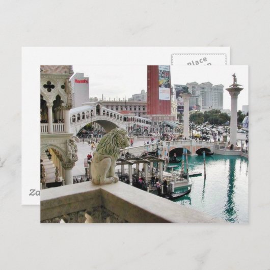 Canals Gondolas Bridges Las Vegas Briefkaart (Voorkant / Achterkant)