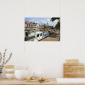Canalside View, Dokkum, the Netherlands Poster (Keuken)