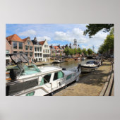Canalside View, Dokkum, the Netherlands Poster (Voorkant)