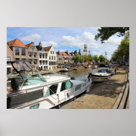 Canalside View, Dokkum, the Netherlands Poster