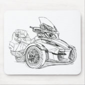 CanAm Spyder RT Roadster 2010 Muismat (Voorkant)