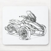 CanAm Spyder ST 2013 Muismat (Voorkant)
