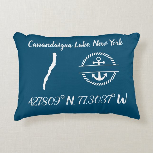 Canandaigua Lake Accent Pillow Kussen (Voorkant)
