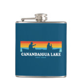 Canandaigua Lake New York Canoe Heupfles (Voorkant)
