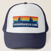 Canandaigua Lake New York Canoe Trucker Pet (Voorkant)