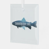 Canandaigua Lake New York Fish Glas Ornament (Voorkant links)