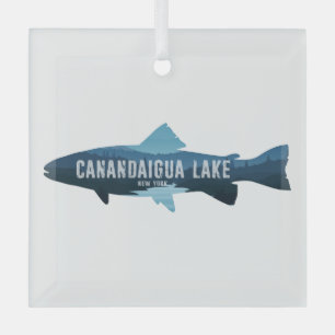 Canandaigua Lake New York Fish Glas Ornament