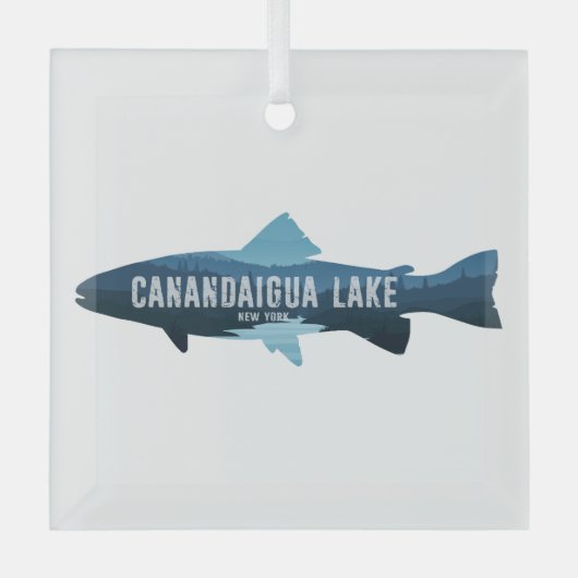 Canandaigua Lake New York Fish Glas Ornament (Voorkant)