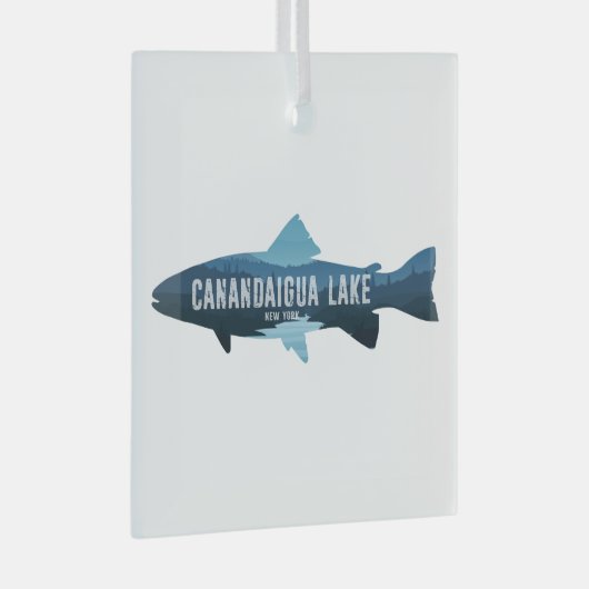 Canandaigua Lake New York Fish Glas Ornament (Voorkant Rechts)