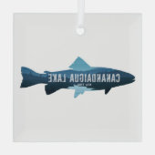 Canandaigua Lake New York Fish Glas Ornament (Achterkant)