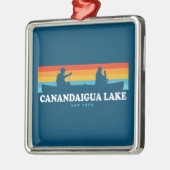 Canandaigua Lake New York Kano Metalen Ornament (Links)