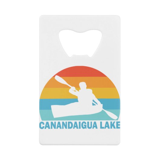 Canandaigua Lake New York Kayak Creditkaart Flessenopener (Voorkant)