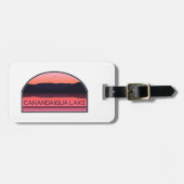 Canandaigua Lake New York Red Sunrise Bagagelabel (Voorkant horizontaal)