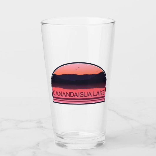 Canandaigua Lake New York Red Sunrise Glas (Voorkant)