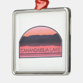 Canandaigua Lake New York Red Sunrise Metalen Ornament (Links)