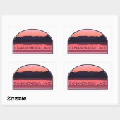 Canandaigua Lake New York Red Sunrise Rechthoekige Sticker (Vel)