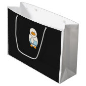 Canard allant au travail, funny work groot cadeauzakje (Voorkant Gekanteld)