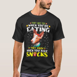 Canarian Warren Hound zie je wanneer je snack eet T-shirt