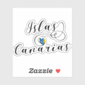 Canarias de Islas, de Canarische Eilanden met de v Sticker (Vel)