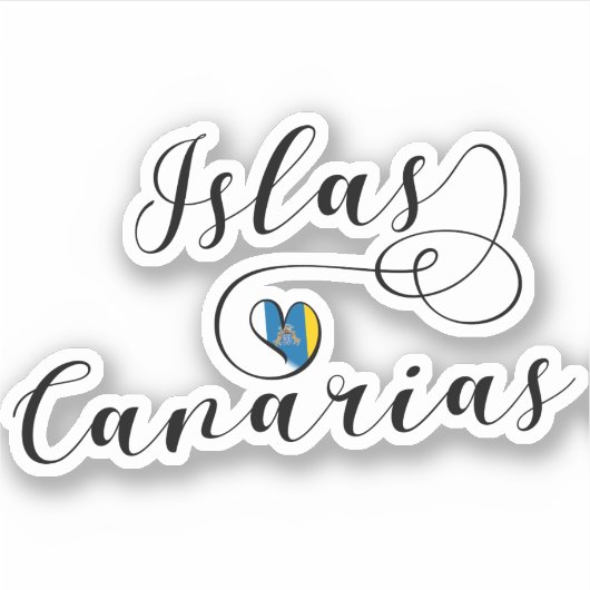 Canarias de Islas, de Canarische Eilanden met de v Sticker (Voorkant)