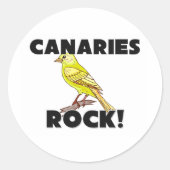 Canaries Rock Ronde Sticker (Voorkant)