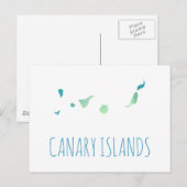 Canarische Eilanden Briefkaart (Voorkant / Achterkant)
