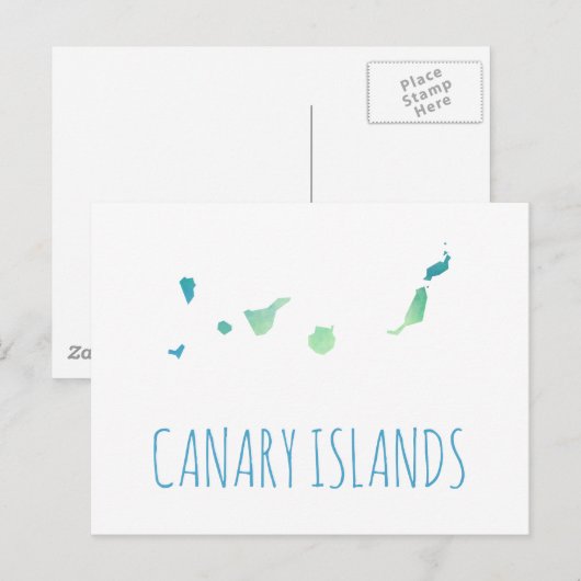 Canarische Eilanden Briefkaart (Voorkant / Achterkant)