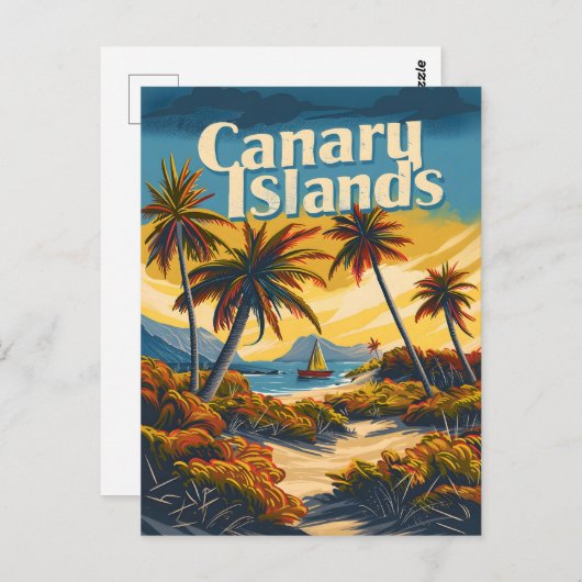 Canarische Eilanden Briefkaart (Voorkant / Achterkant)