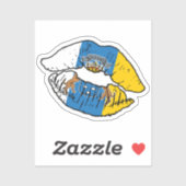 Canarische eilanden Canarische lippenstift liefde  Sticker (Vel)