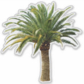 Canarische Eilanden Datum Palm Tree Sticker (Voorkant)