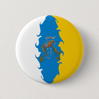Canarische Eilanden - Gnarly Flag Ronde Button 5,7 Cm