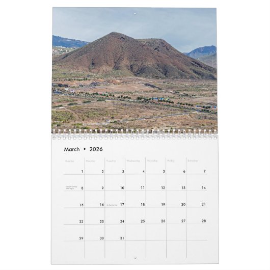 Canarische Eilanden kalender 2026 (Mar 2026)