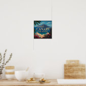 Canarische Eilanden Kustontsnapping Tropische Ocea Poster (Keuken)