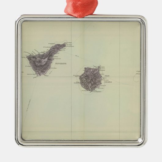 Canarische Eilanden Metalen Ornament (Voorkant)
