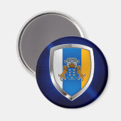 Canarische Eilanden Mettalic Emblem Magneet (Voorkant / Achterkant)