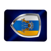 Canarische Eilanden Mettalic Emblem Magneet (Horizontaal)
