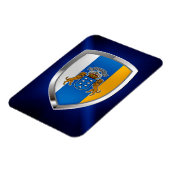 Canarische Eilanden Mettalic Emblem Magneet (Linkerzijde)
