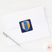 Canarische Eilanden Mettalic Emblem Vierkante Sticker (Envelop)