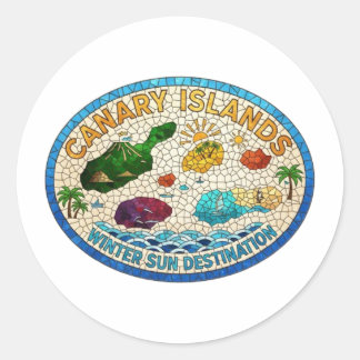 CANARISCHE EILANDEN RONDE STICKER