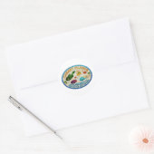 CANARISCHE EILANDEN RONDE STICKER (Envelop)