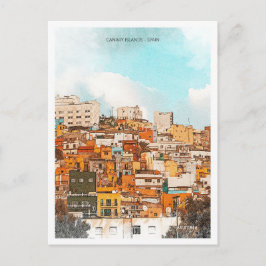 Canarische Eilanden Spanje Mooi olieverflandschap Briefkaart