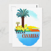 Canarische eilanden Spanje vintonijnreis Briefkaart (Voorkant / Achterkant)