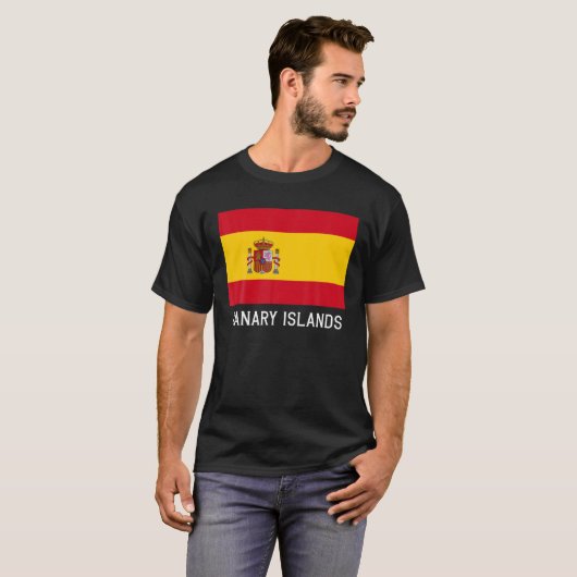 Canarische Eilanden Spanje vlag Emblem Escudo Band T-shirt (Voorkant volledig)