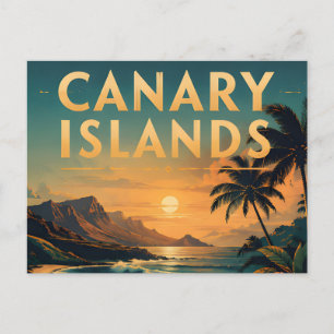 Canarische Eilanden Tropisch Paradijs Strand Zonso Briefkaart