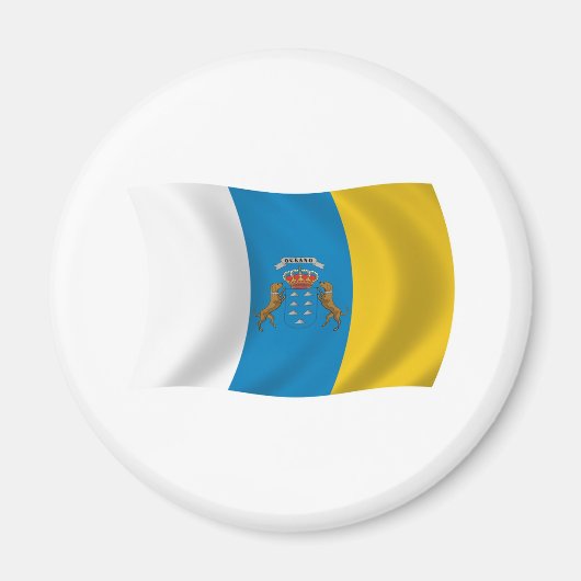 Canarische Eilanden Vlag Magneet (Voorkant)