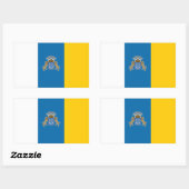 Canarische eilanden - vlaggen rechthoekige sticker (Vel)