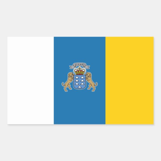 Canarische eilanden - vlaggen rechthoekige sticker (Voorkant)