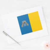 Canarische eilanden - vlaggen rechthoekige sticker (Envelop)