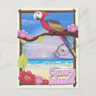 Canarische Eilanden zomer vakantieposter Briefkaart