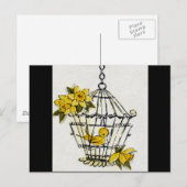 Canarische en Dafodillen Briefkaart (Voorkant / Achterkant)